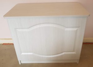 Matching handmade ottoman.